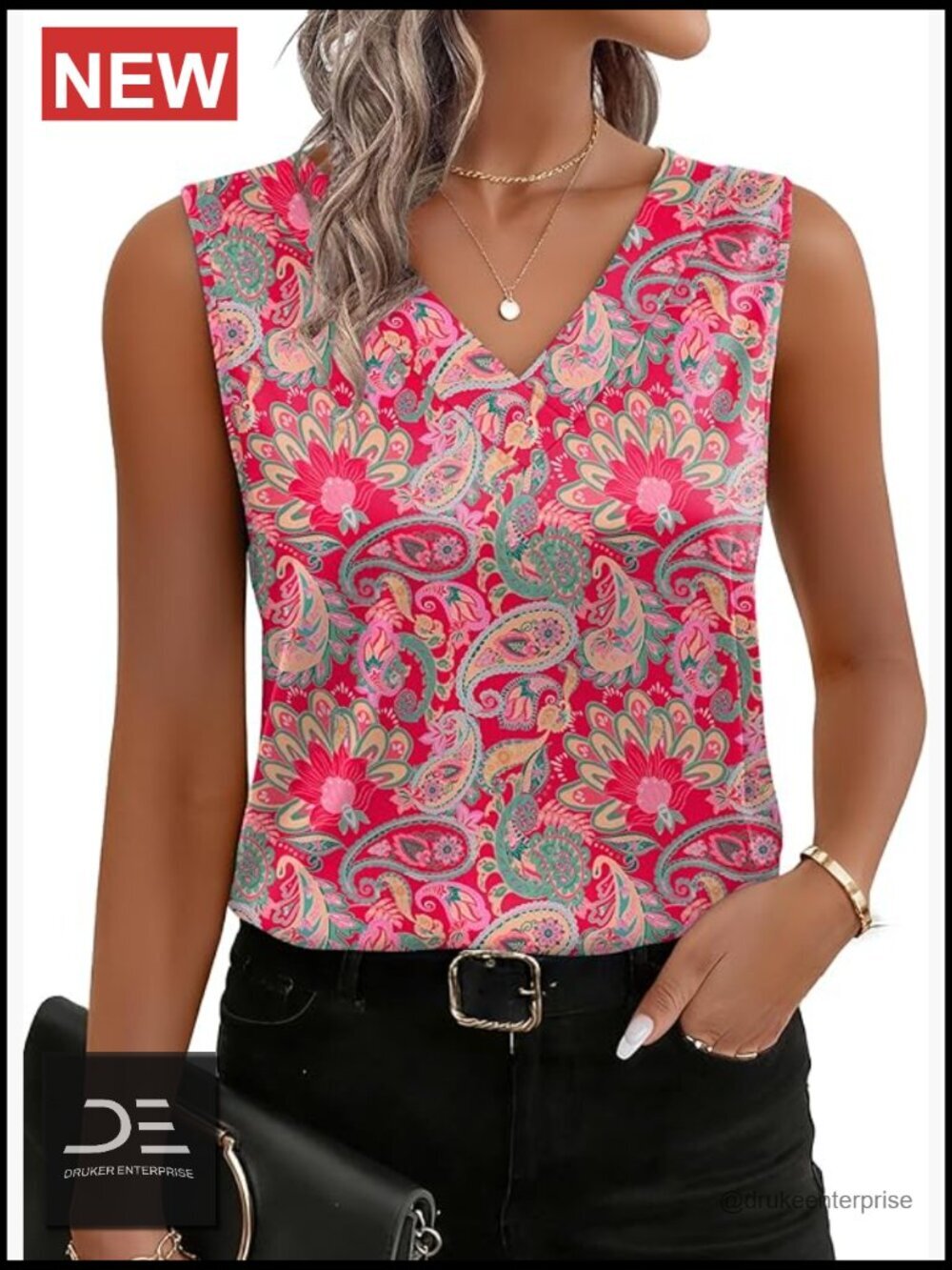 Silk Satin V Neck Tank Top Sleeveless Camisole Blouse Work Dressy Summer